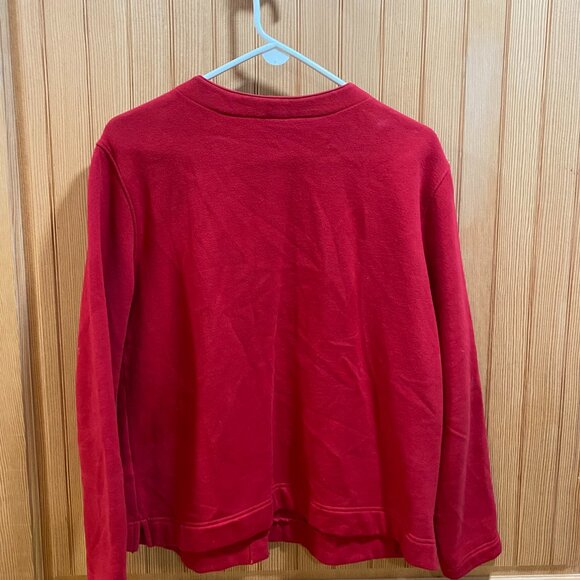Classic Elements Red Christmas Tree Cardigan EUC - Picture 5 of 5